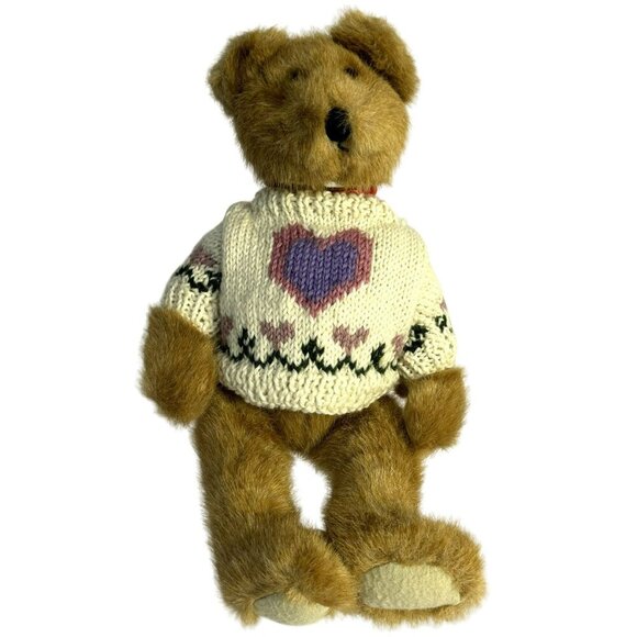 Lexin Posable Golden Bear Wearing Removable Handknit Heart Sweater - Picture 1 of 4